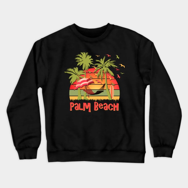 Palm Beach Crewneck Sweatshirt by Nerd_art